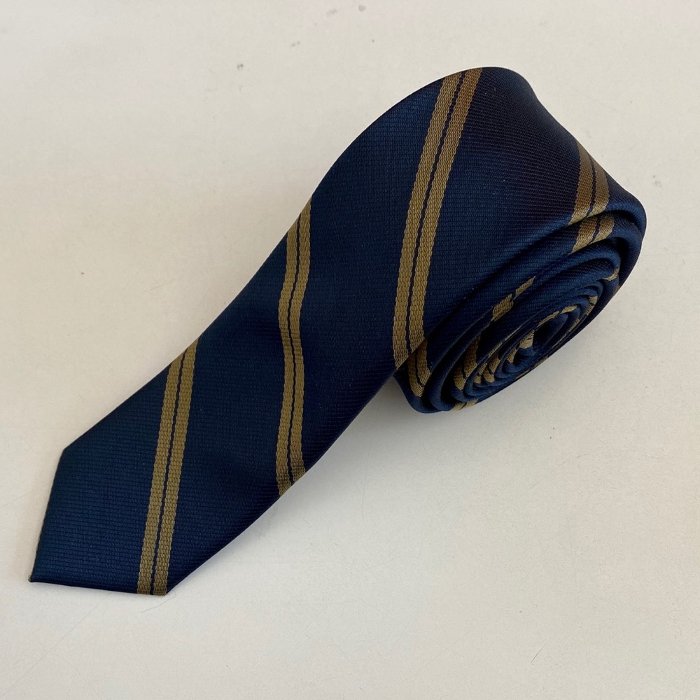 NEW Handmade Blue & Gold Necktie
